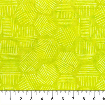 Hexies Batik - CITRUS GREEN