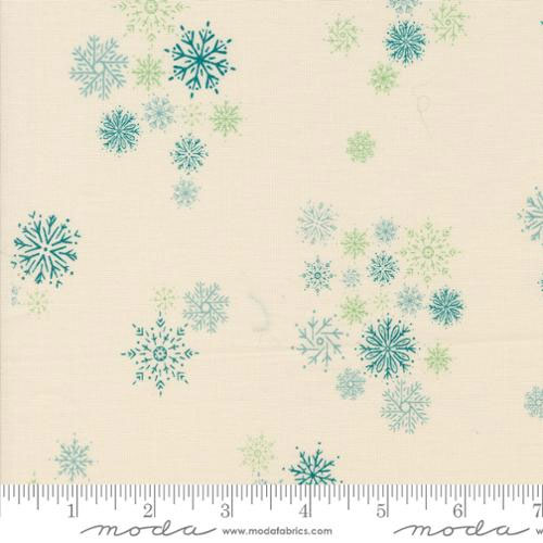 Cozy Wonderland - Snowflake Fall - NATURAL / TEAL