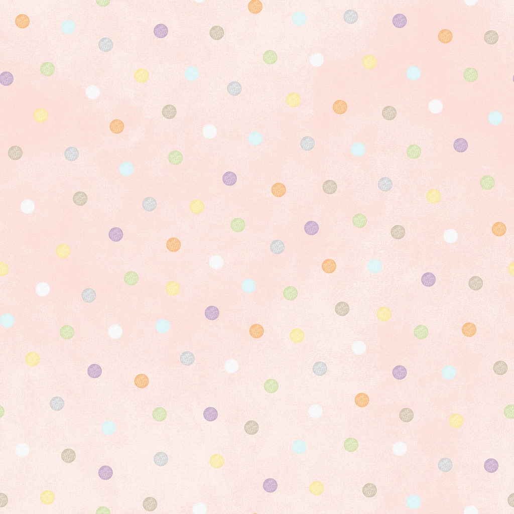 Little Chicks Flannel Multi Dots - PINK