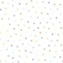 Little Chicks Flannel Multi Dots - WHITE