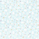 Little Chicks Flannel Multi Dots - AQUA