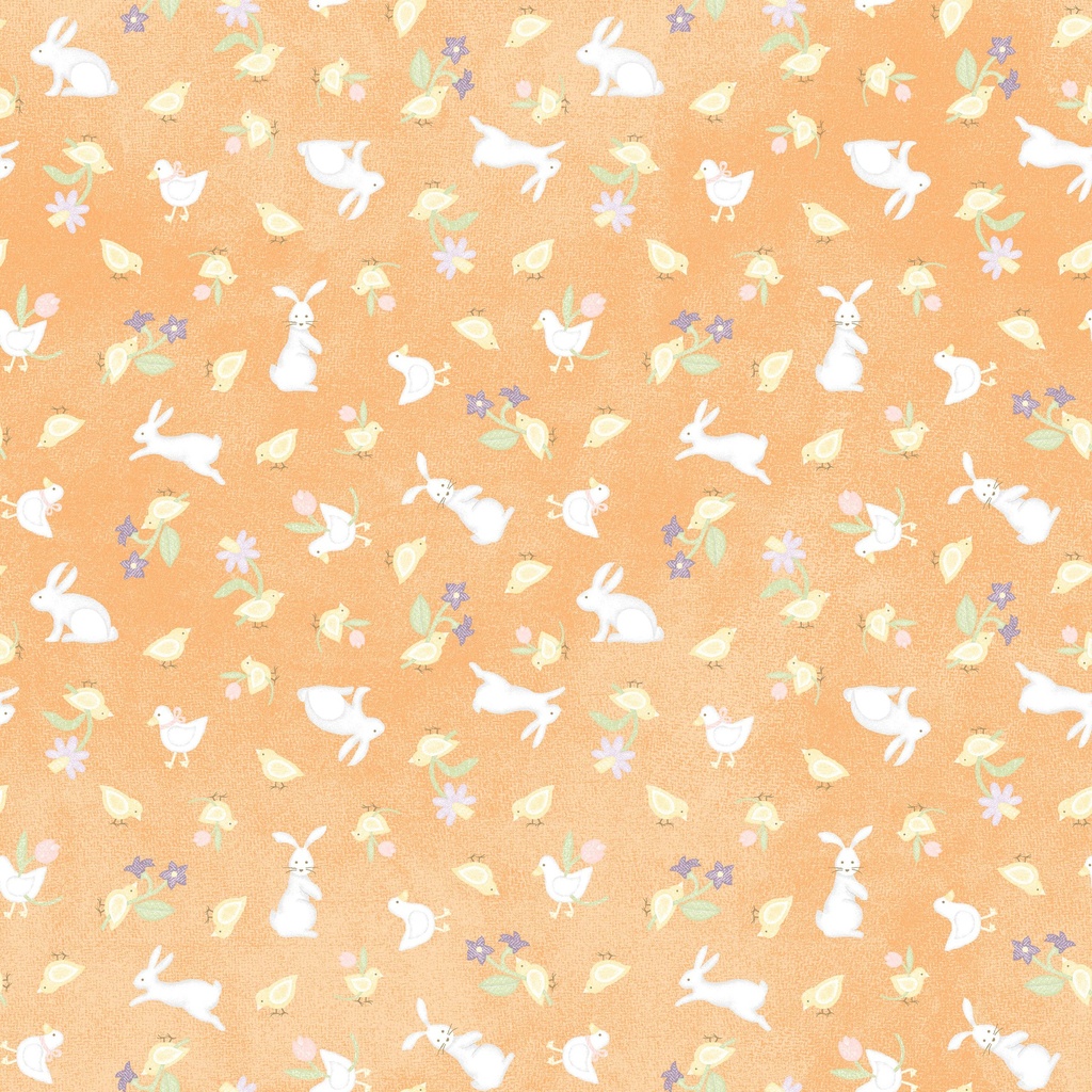 Little Chicks Flannel Bunnies & Chicks - ORANGE