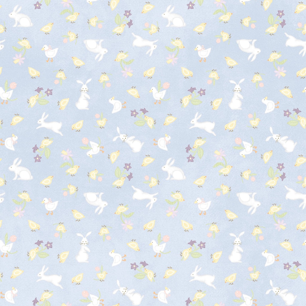 Little Chicks Flannel Bunnies & Chicks - BLUE