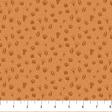 Woodland Adventures - Paw Prints - DARK RUST