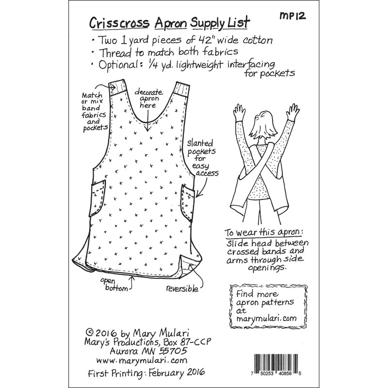 Crisscross Apron Pattern