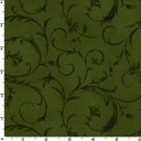 Elegant Scroll Quilt Back - 108" - FOREST GREEN