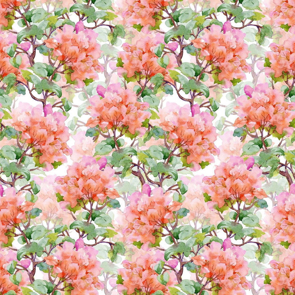 Decoupage - Rhododendron - SALMON