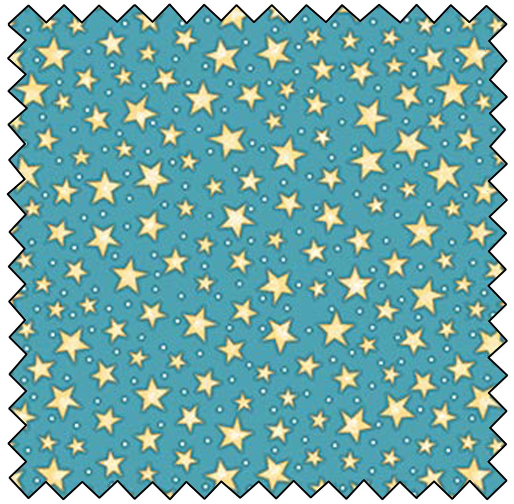 Night Owl Flannel Starry NIght - TEAL