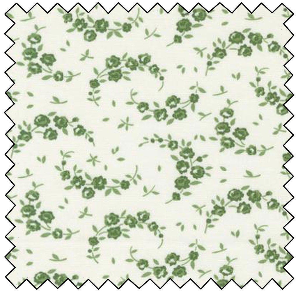 Shoreline - Summer Small Floral - CREAM/GREEN