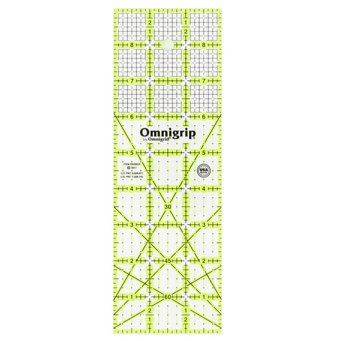 Omnigrip NEON Rectangle Ruler - 3" x 9"