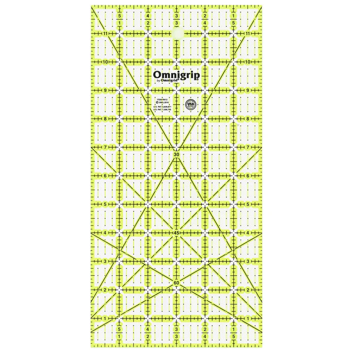 Omnigrip NEON Rectangle Ruler - 6" x 12"