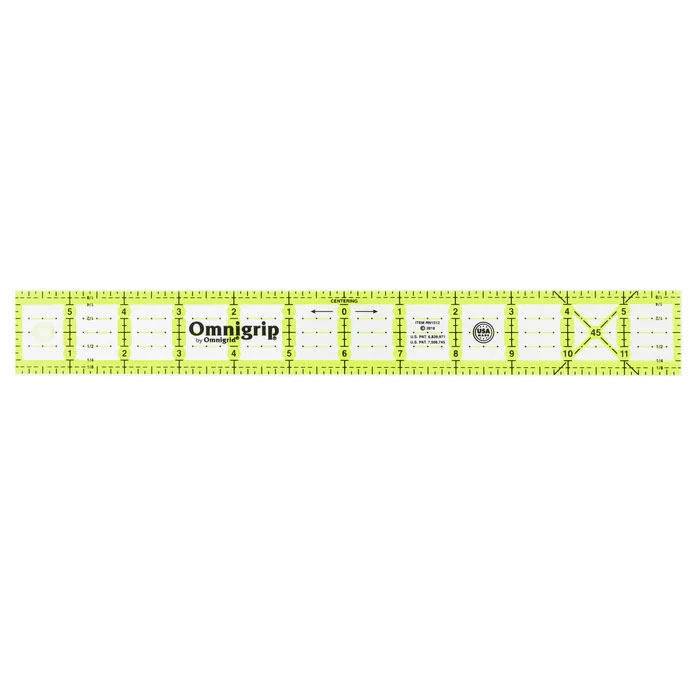 Omnigrip NEON Rectangle Ruler - 1.5" x 12"