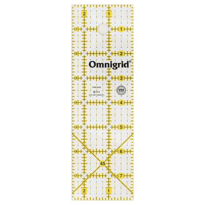 Omnigrid Rectangle Ruler - 2.5" x 8"