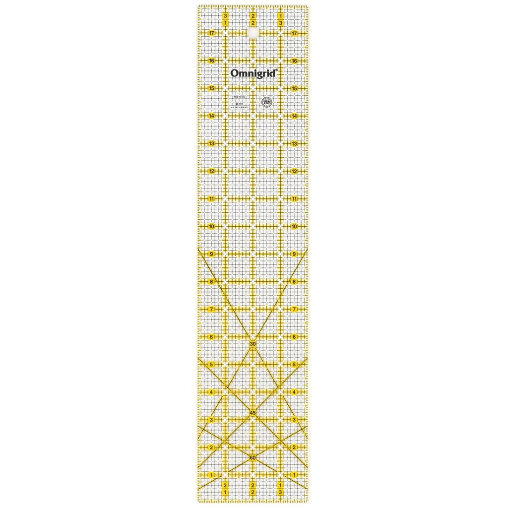 Omnigrid Rectangle Ruler - 4" x 18" with Grid