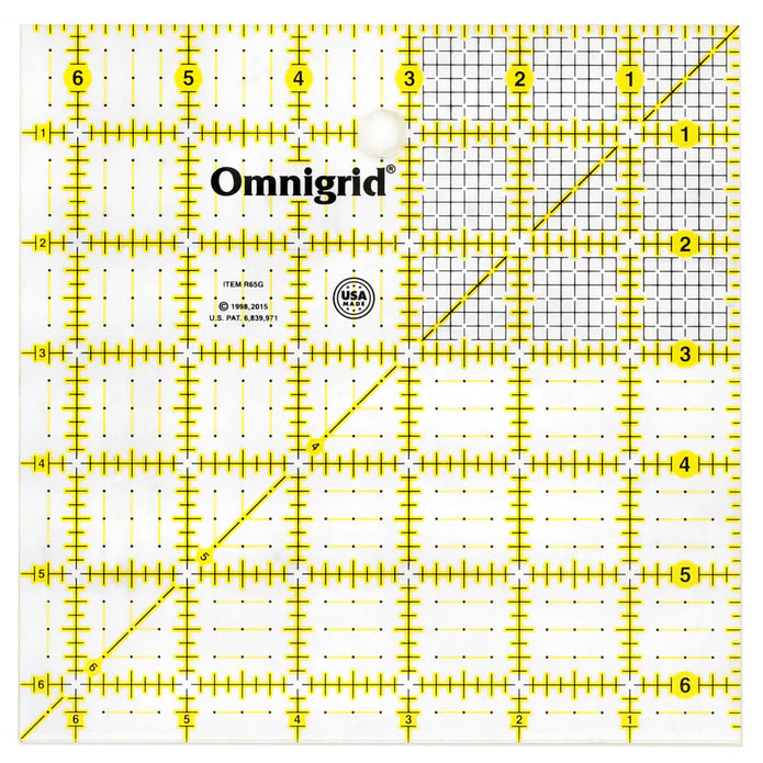 Omnigrid Square Ruler - 6.5"