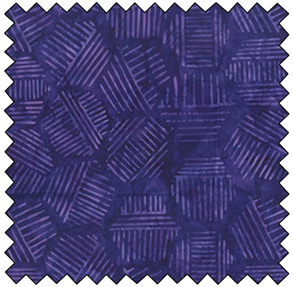 Hexies Batik - EGGPLANT