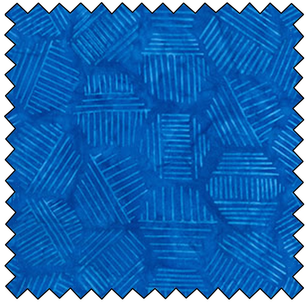 Hexies Batik - BLUE BAYOU