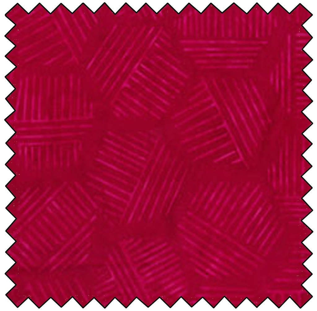 Hexies Batik - RASPBERRY