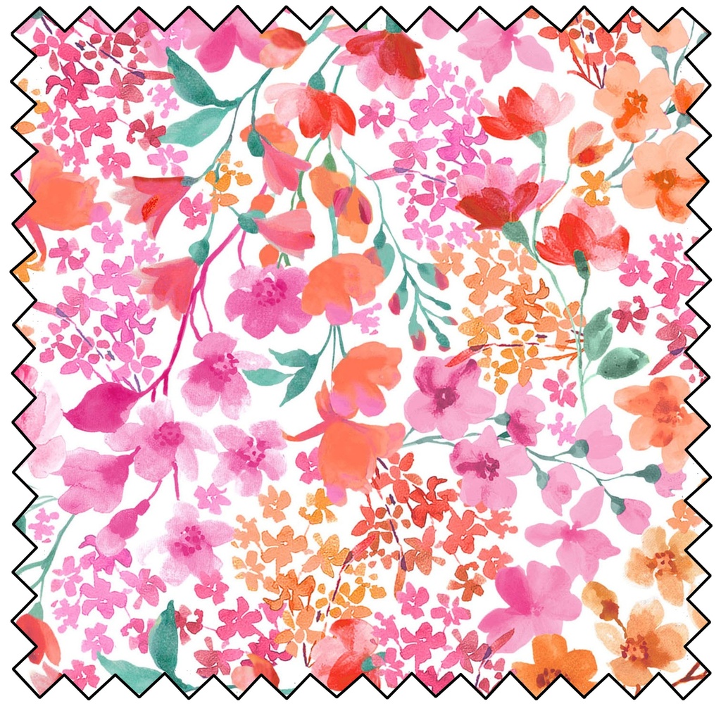 Bloom Bright - Packed Flowers - PINK ORANGE