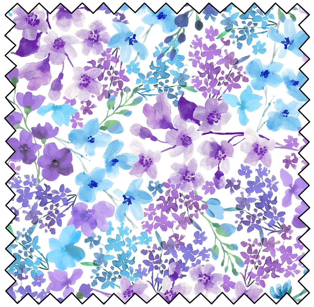 Bloom Bright - Packed Flowers - BLUE VIOLET