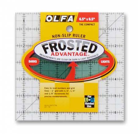 OLFA Frosted Square Ruler - 6.5" x 6.5"