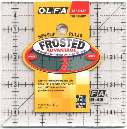 OLFA Frosted Square Ruler - 4.5" x 4.5"