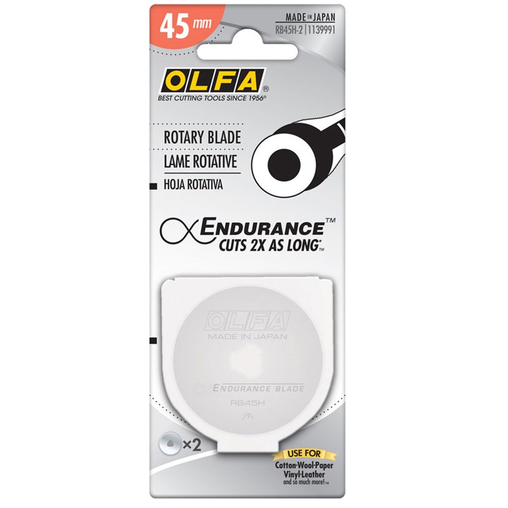 OLFA Endurance Rotary Blade - 45 MM - 2 PACK