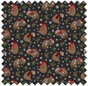 Beary Merry Christmas - Tossed Bears - BLACK MULTI