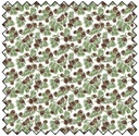 Beary Merry Christmas - Pine Cones - WHITE MULTI