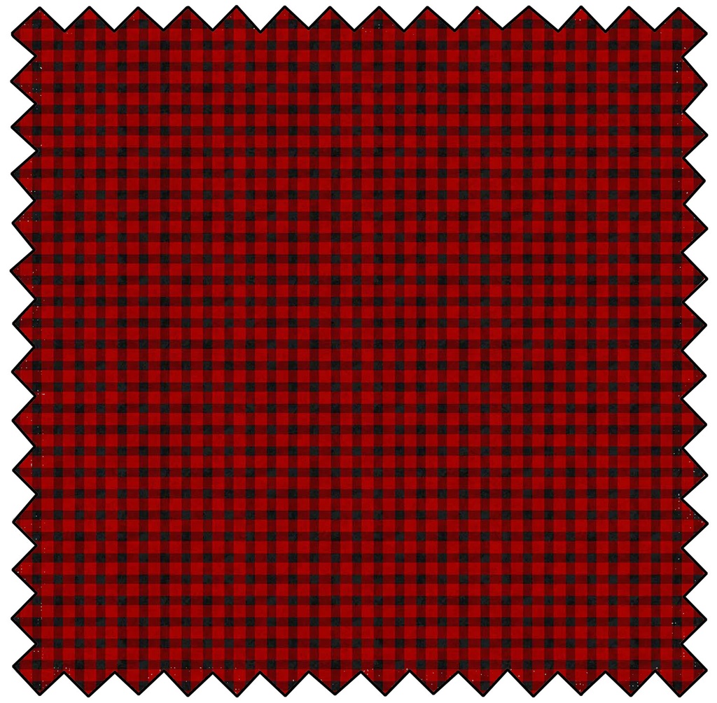 Beary Merry Christmas - Buffalo Check - RED BLACK