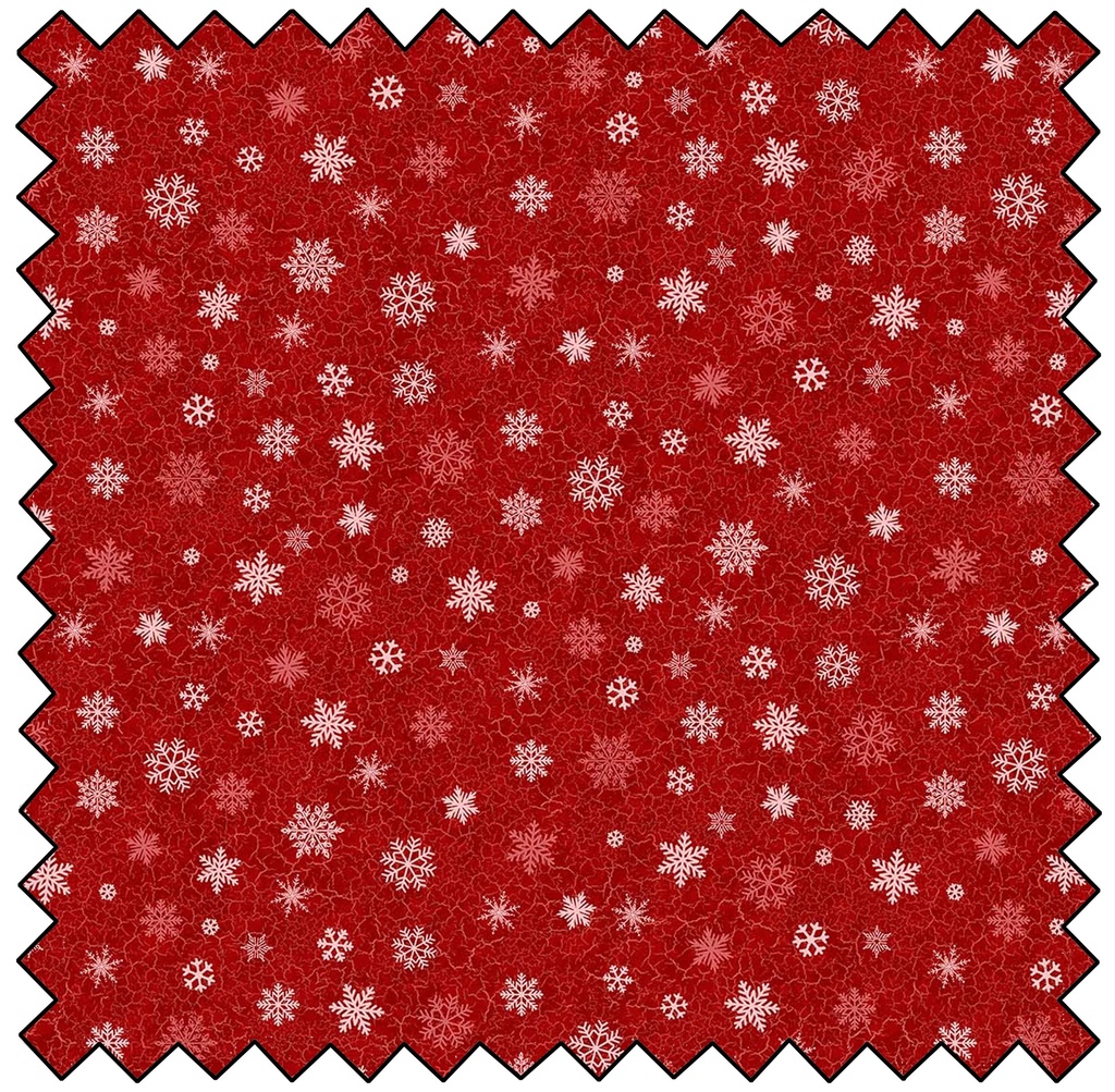 Beary Merry Christmas - Snowflakes - RED