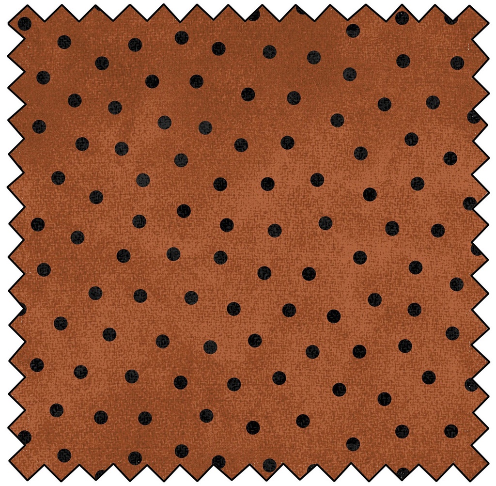 Woolies Flannel Polka Dots - BURNT ORANGE