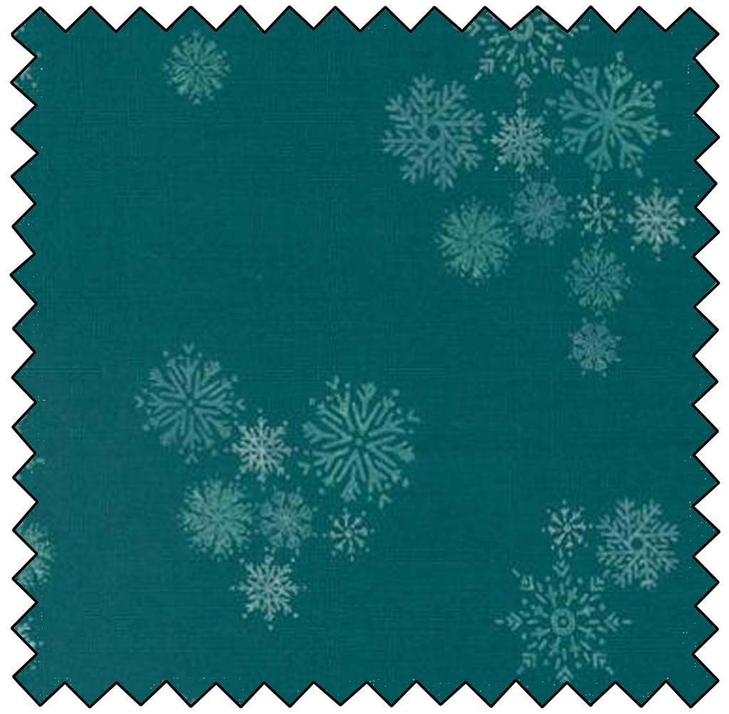 Cozy Wonderland - Snowflake Fall - TEAL