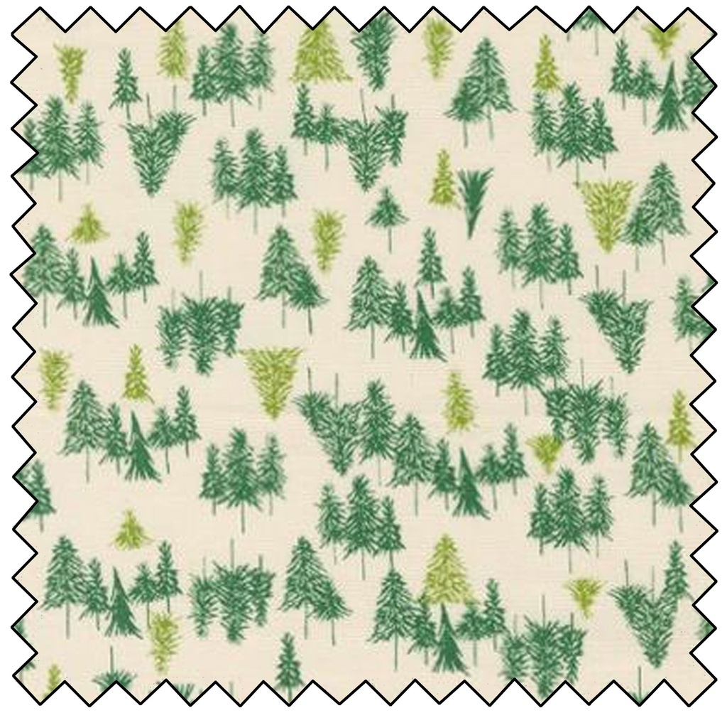 Cozy Wonderland -  Tree Farm Landscape - LIGHT GREEN