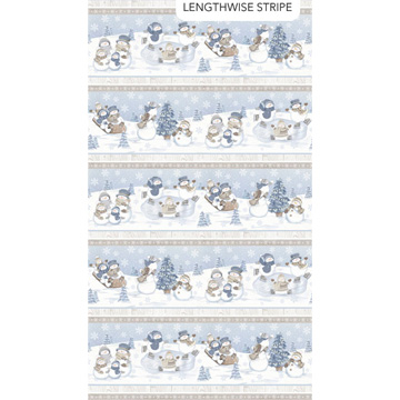 Snow Much Fun Flannel - Border Stripe