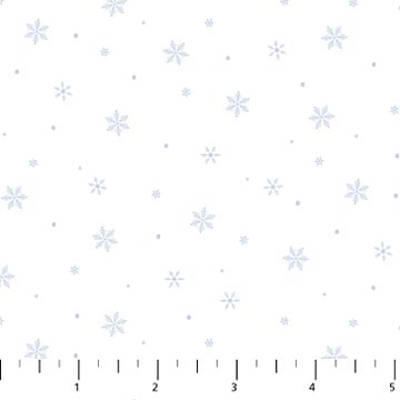 Snow Much Fun Flannel - Mini Snowflake - WHITE