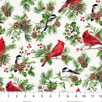 Yuletide Traditions - Birds - WHITE MULTI