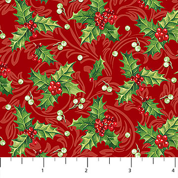 Yuletide Traditions - Holly - RED MULTI