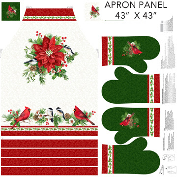 Yuletide Traditions - Apron Panel