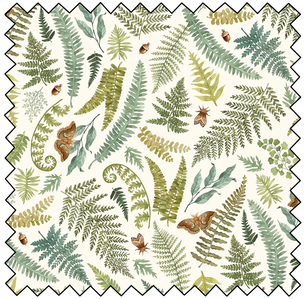 Wild Harvest - Large Ferns - CREAM