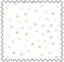 Little Chicks Flannel Multi Dots - WHITE