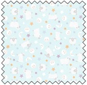 Little Chicks Flannel Lambies & Moon - AQUA