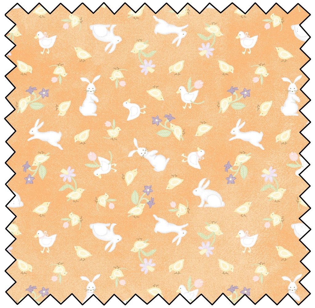 Little Chicks Flannel Bunnies & Chicks - ORANGE