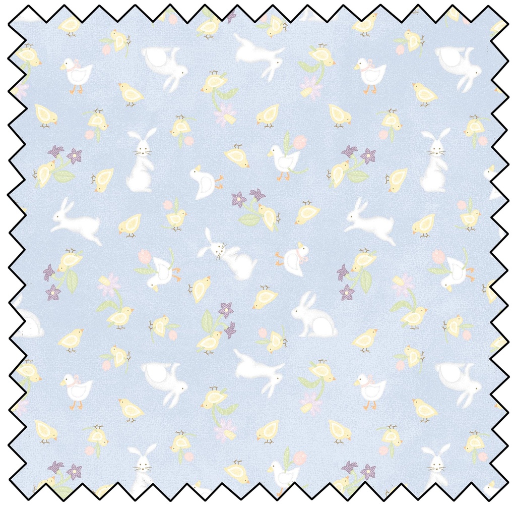 Little Chicks Flannel Bunnies & Chicks - BLUE