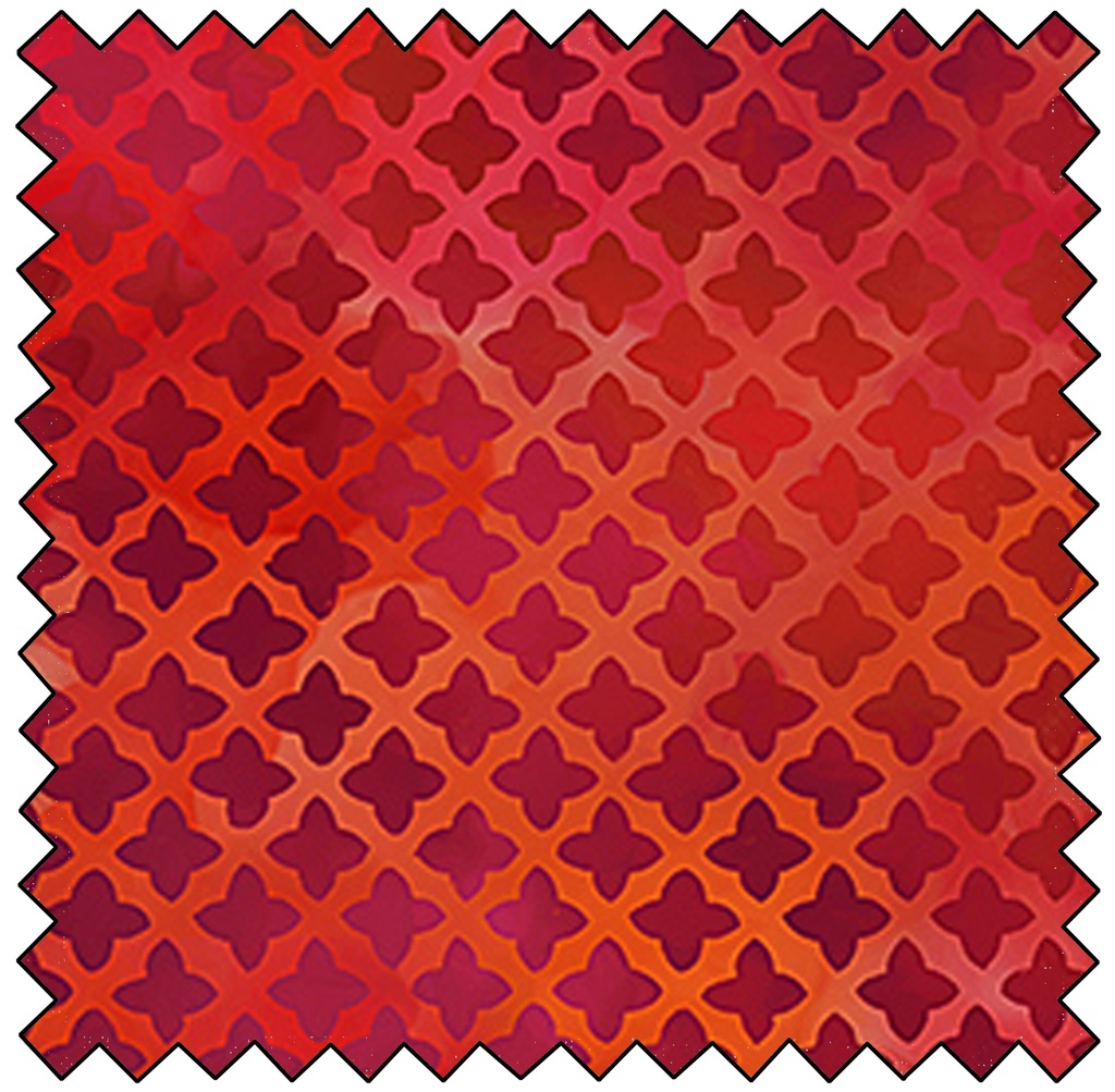 Boho Blooms - Mini Grid - RED