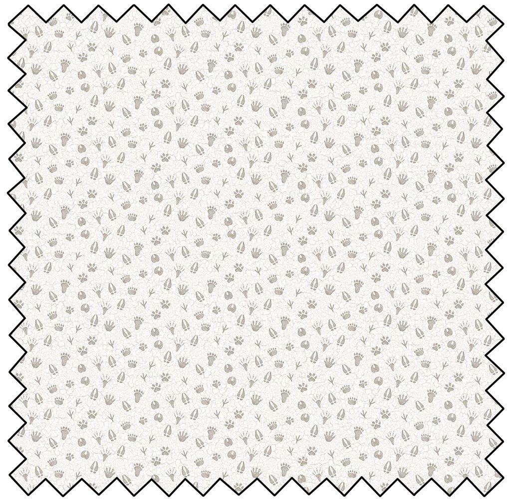 Woodland Adventures - Paw Prints - LIGHT GRAY