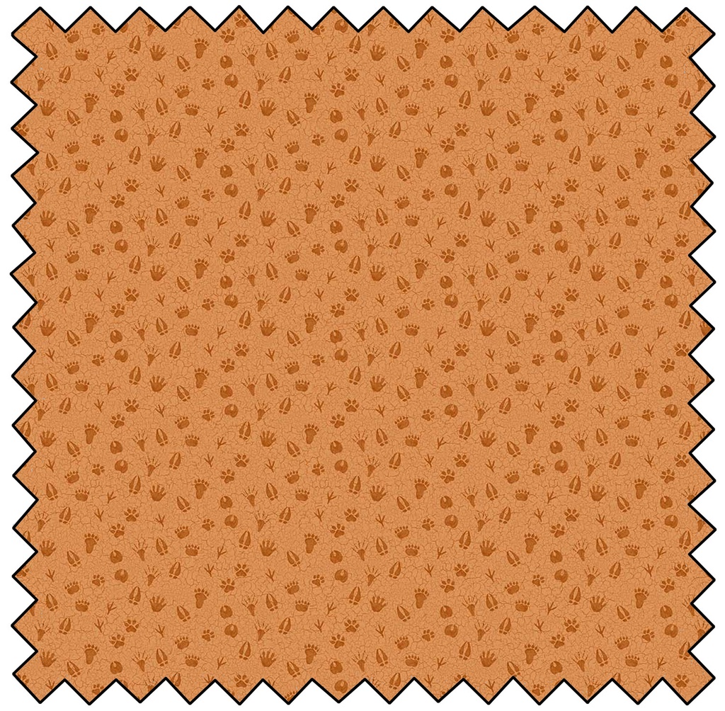 Woodland Adventures - Paw Prints - DARK RUST