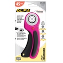 OLFA Ergonomic Rotary Cutter - 45 MM - MAGENTA