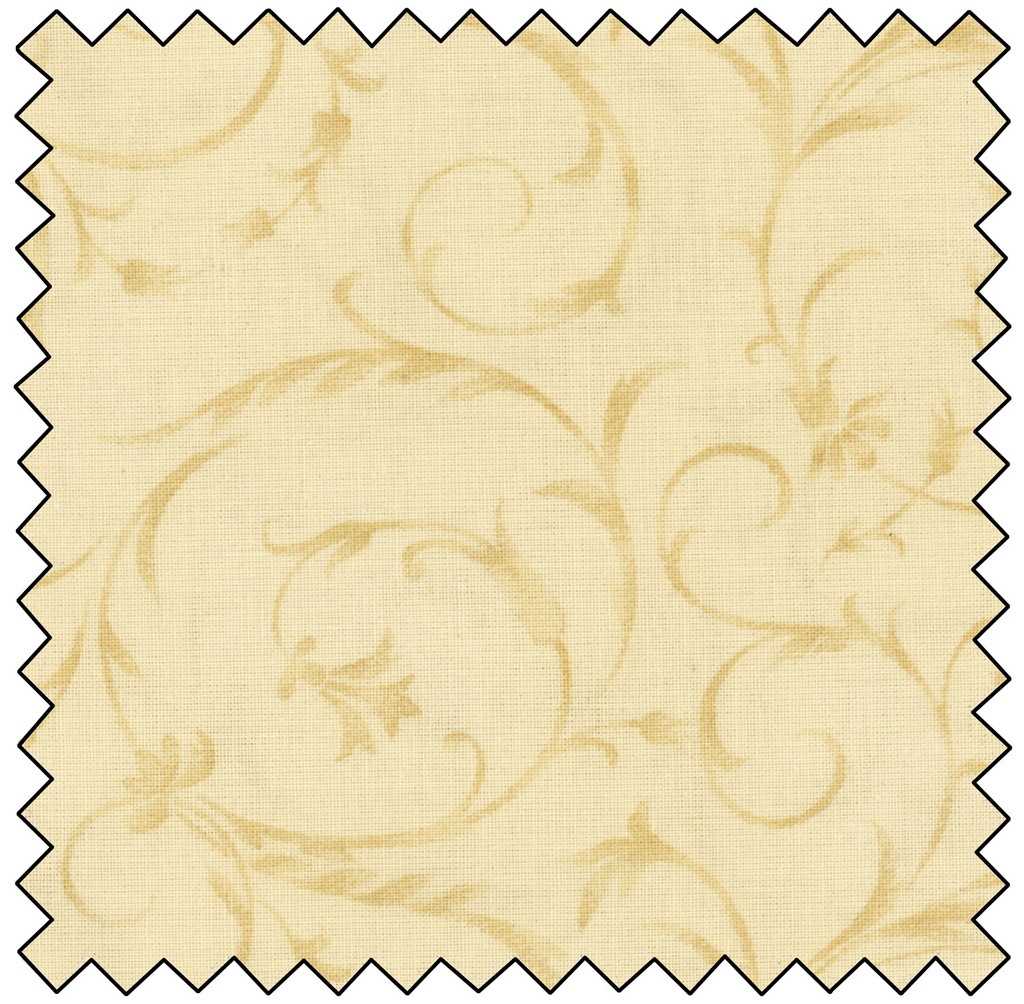 Elegant Scroll Quilt Back - 108" - SWEET CREAM