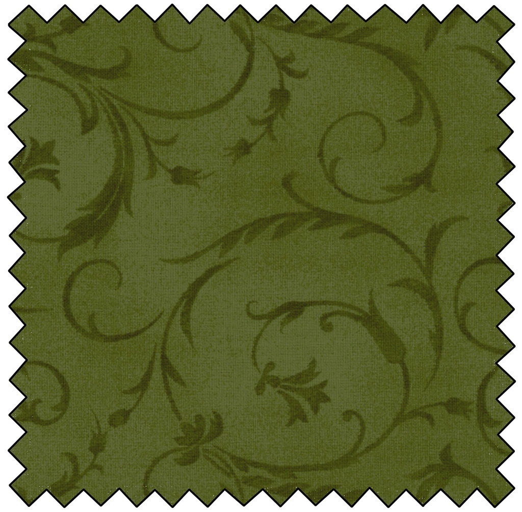 Elegant Scroll Quilt Back - 108" - SPRING GREEN